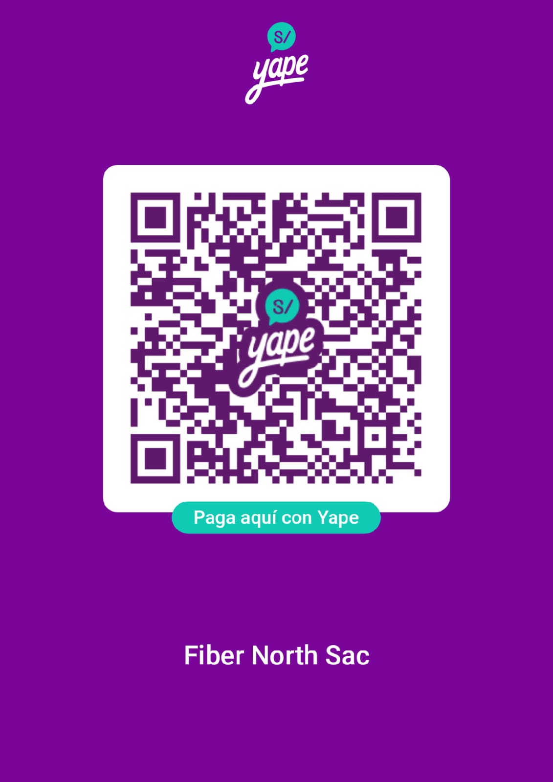 QR Yape Fiber North Sac