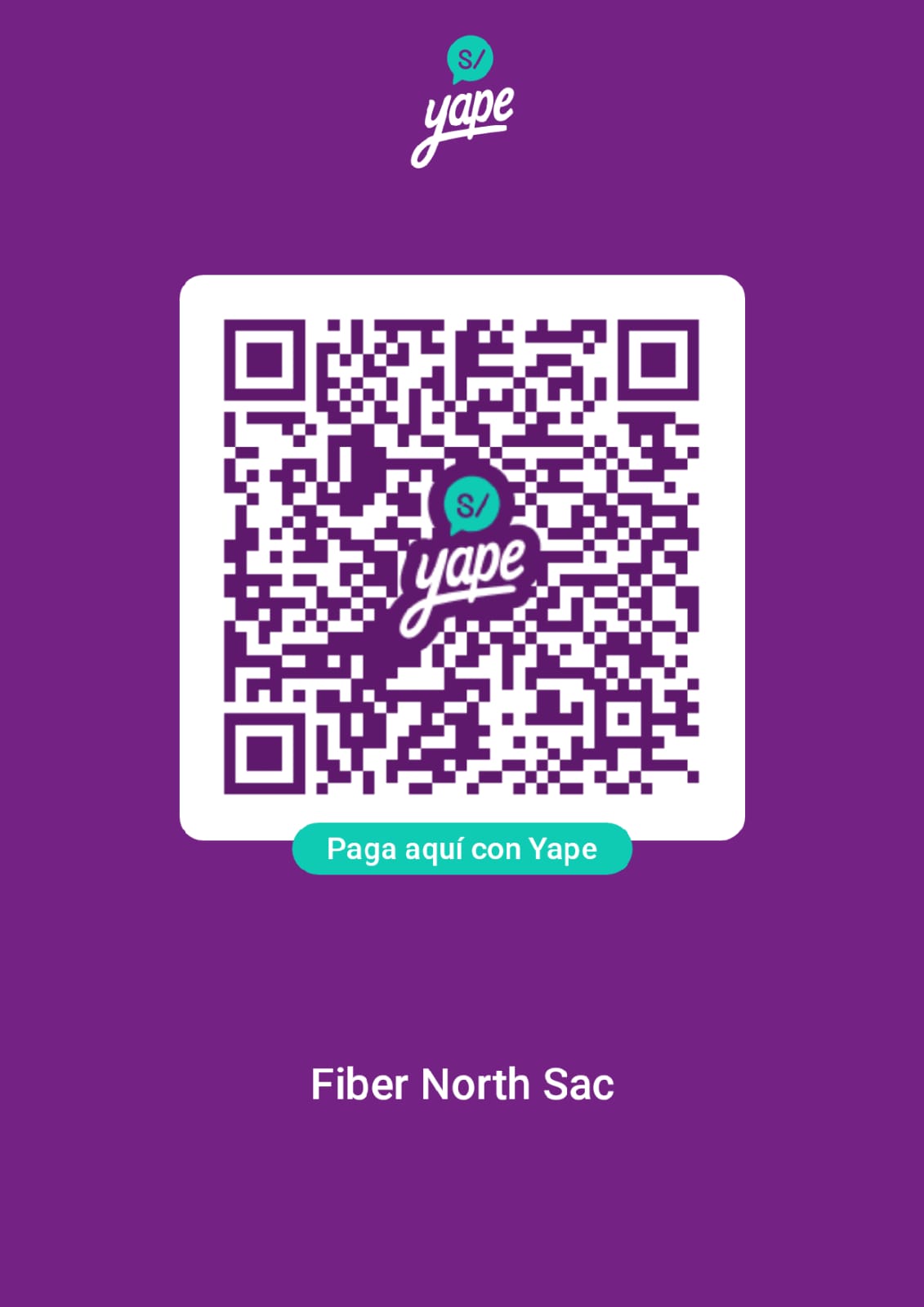 QR Yape Fiber North Sac